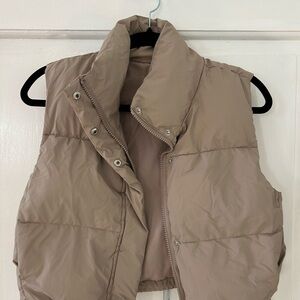 Love Tree Beige Puffer Vest